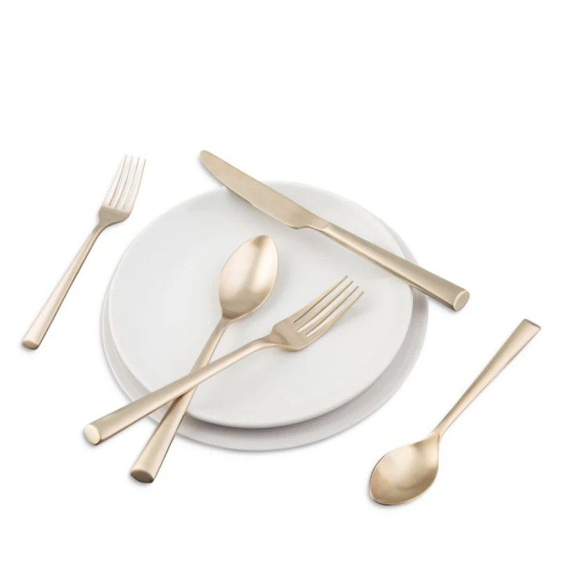Gilda Champagne Satin 20 Piece Flatware Set