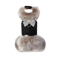 Glitzerati Faux Silver Fox Fur Pet Coat