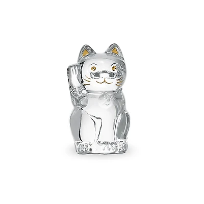 Baccarat Lucky Cat Figurine