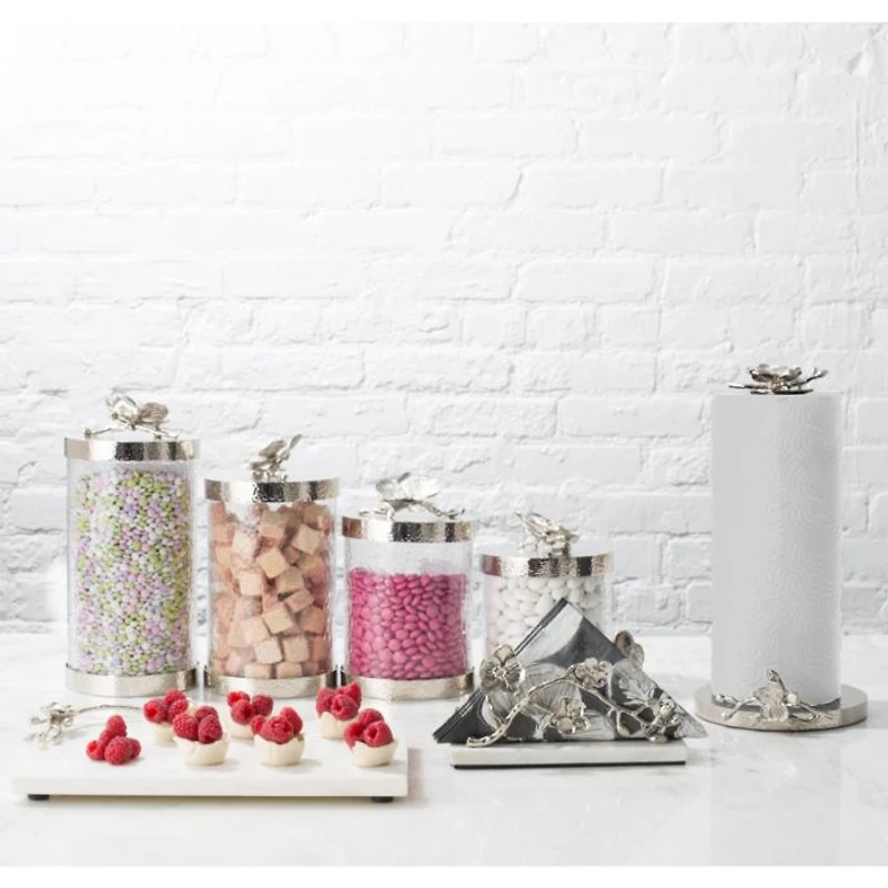 White Orchid Canisters