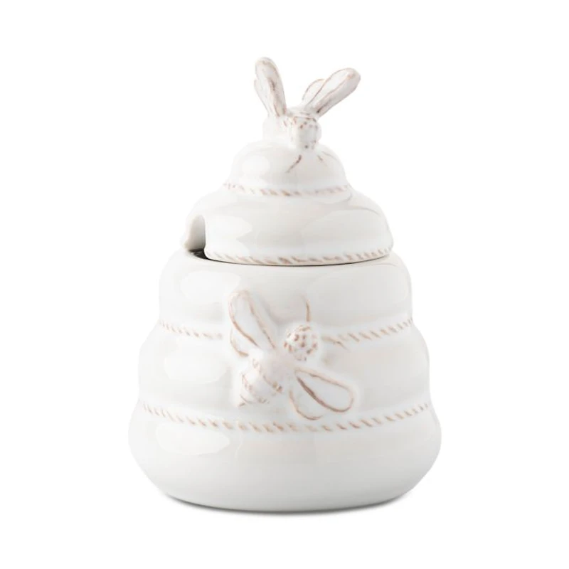 Clever Creatures Whitewash Honey Pot