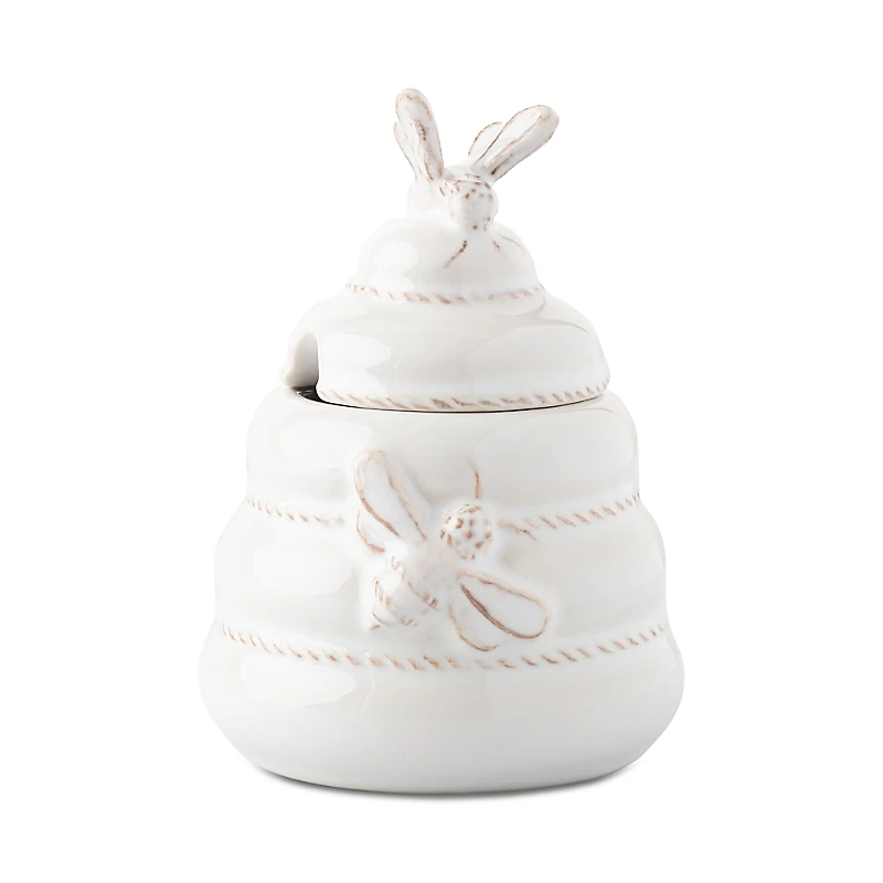 Juliska Clever Creatures Whitewash Honey Pot