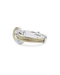 18K Yellow Gold & Sterling Silver Newport Diamond Knot Statement Ring