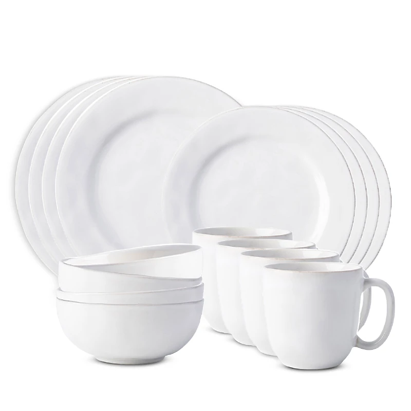 Juliska Puro Whitewash 16 Piece Dinnerware Set