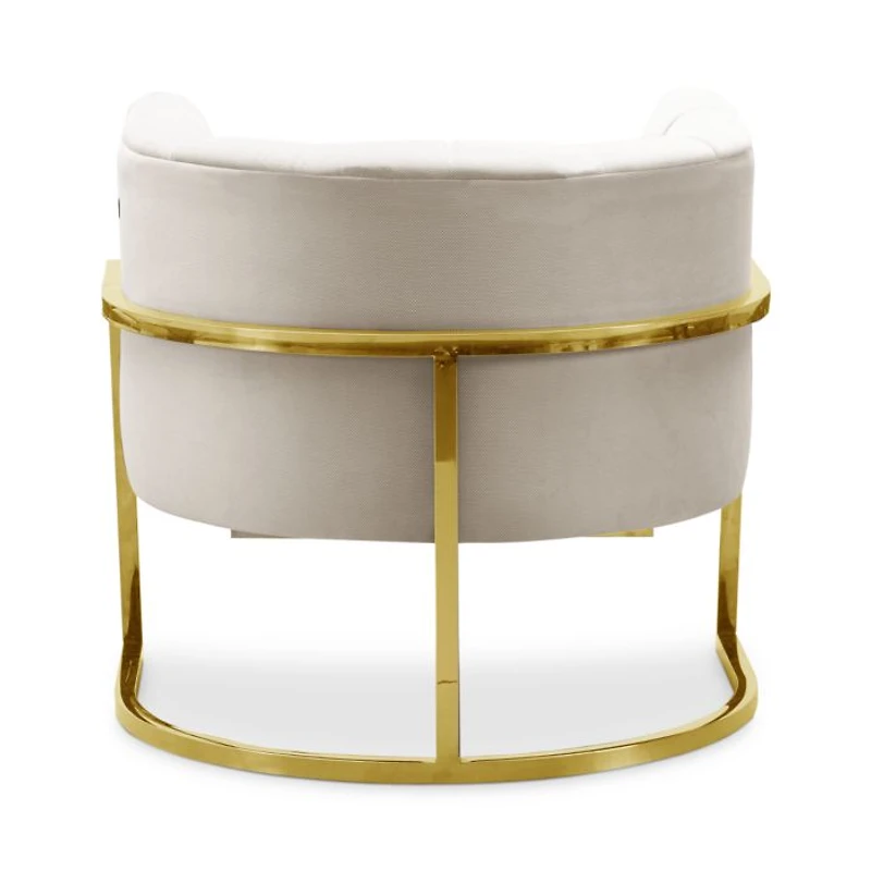 Magnolia Spotted Chair with Gold in Cream
