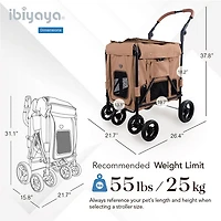 Pet Stroller for Large Dogs, Medium Dogs, Cats