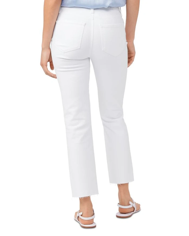 Cindy High Rise Cropped Straight Jeans Crisp White
