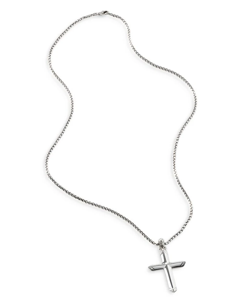 Sterling Silver Classic Chain Cross Pendant Necklace