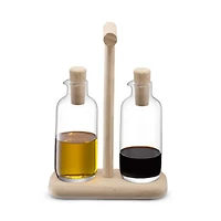 Dine Oil & Vinegar Set with Oak Stand