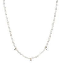 Zoe Lev 14K Yellow Gold Cultured Freshwater Pearl & Diamond Collar Necklace, 14-16
