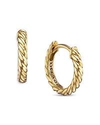 David Yurman Sculpted Cable Micro Huggie Hoop Earrings