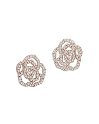 Bloomingdale's Fine Collection Diamond Rose Flower Earrings
