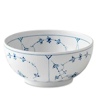 Blue Fluted Plain Round Bowl, Large