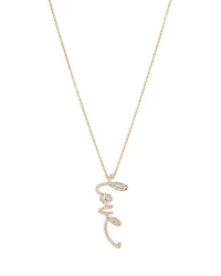Cirque Pavé Love Pendant Necklace, 15"-18"