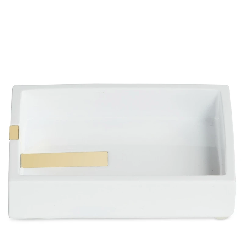 Roselli Houston Street White/Brass Soap Dish