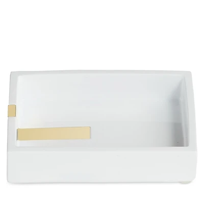 Roselli Houston Street White/Brass Soap Dish