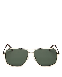 Salvatore Ferragamo Brow Bar Aviator Sunglasses