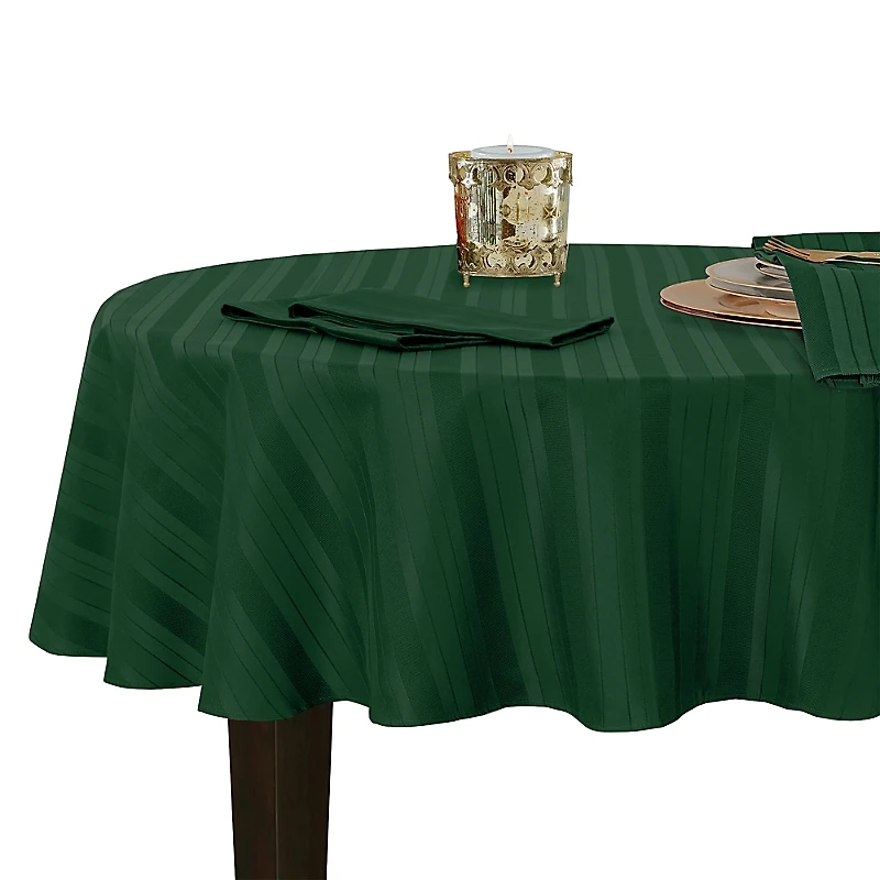 Elrene Denley Stripe Jacquard Round Tablecloth