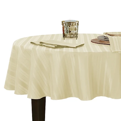 Elrene Denley Stripe Jacquard Round Tablecloth