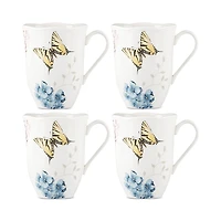 Lenox Butterfly Meadow Hydrangea 4 Piece Mug Set