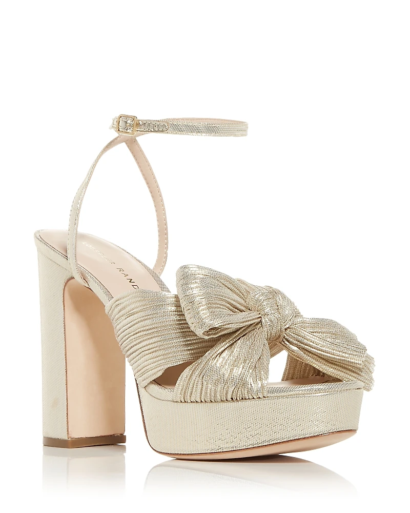 Loeffler Randall Women's Natalia Pleated Platform High Heel Sandals