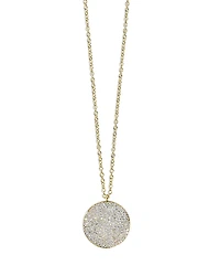 Ippolita 18K Yellow Gold Stardust Diamond Pave Disc Pendant Necklace, 16-18