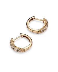 Diamond Hoop Earrings in 14K Yellow Gold, .20 tcw - Exclusive