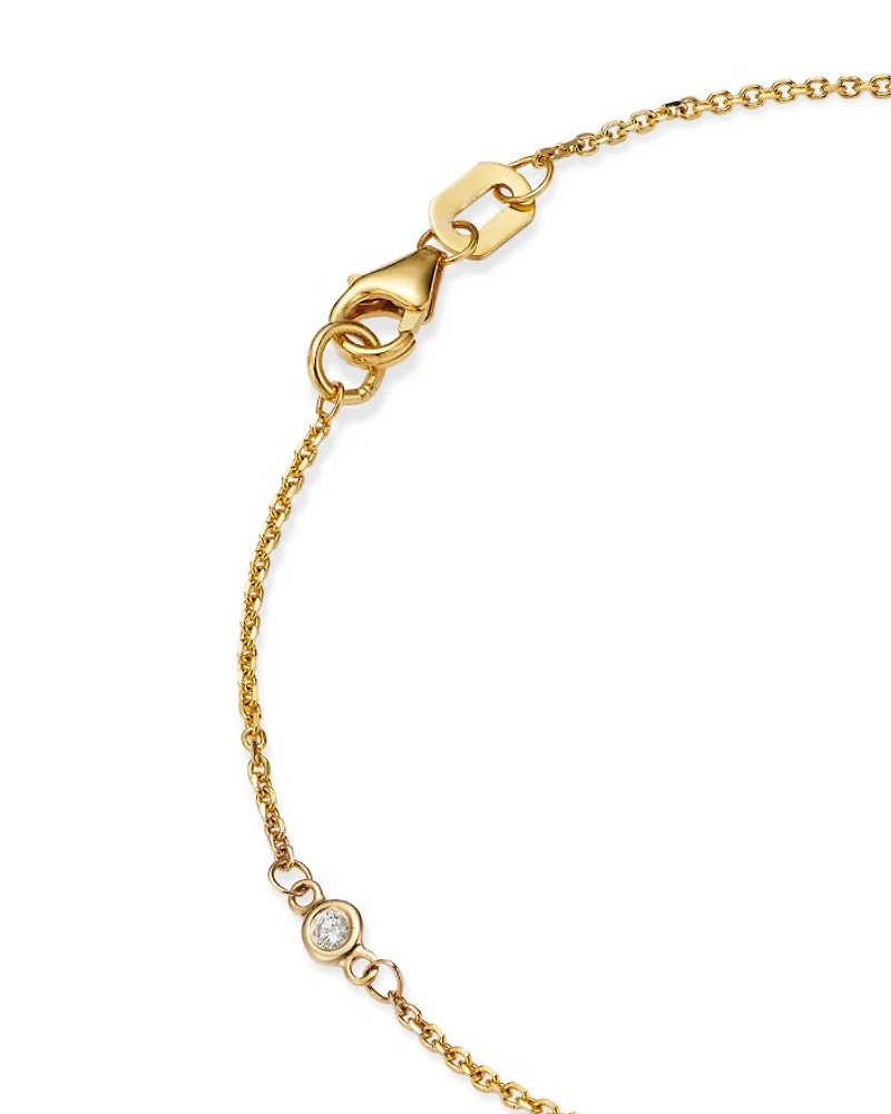 Diamond Station Bracelet in 14K Yellow Gold, 0.10 tcw