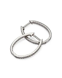 Inside-Out Diamond Hoop Earrings in 14K White Gold, 0.50 tcw