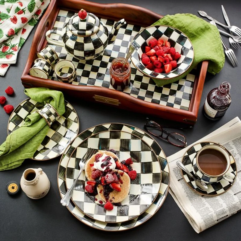 Courtly Check Enamel Salad Plate