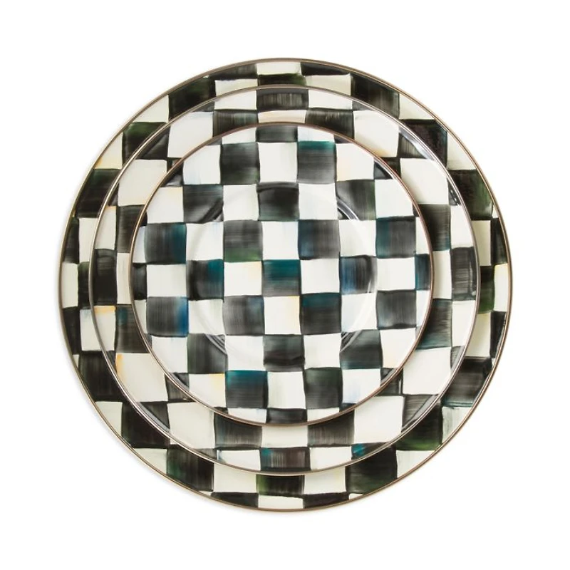 Courtly Check Enamel Salad Plate