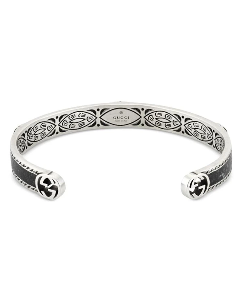 Silver Interlocked G Cuff Bracelet