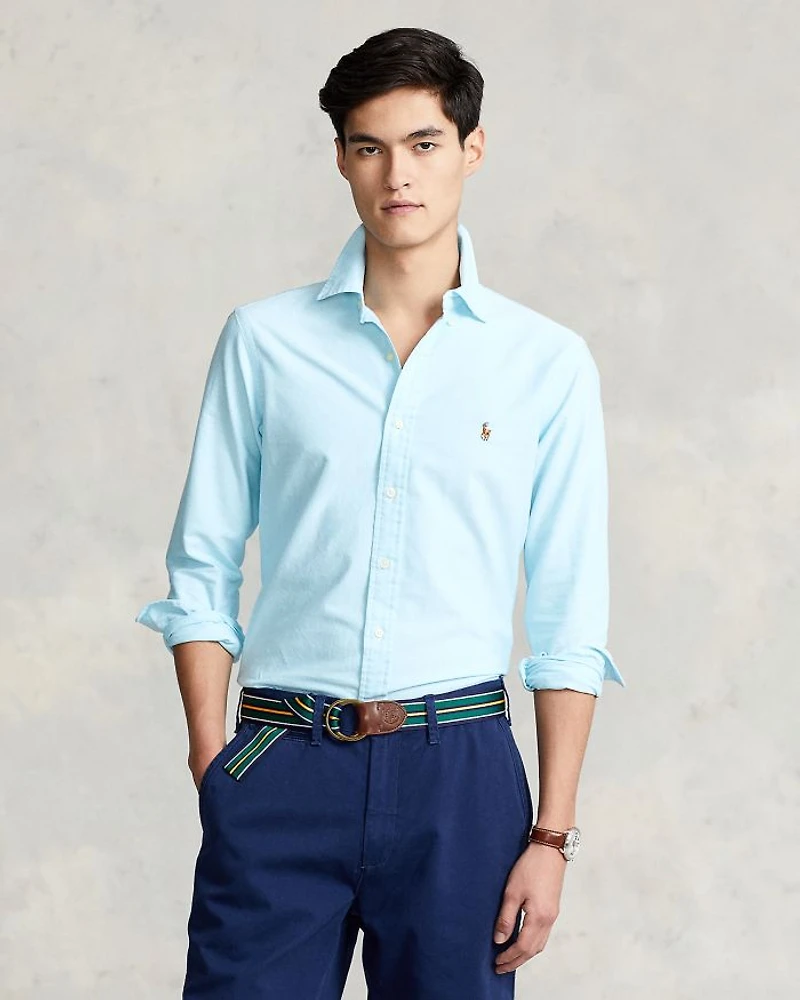 Classic Fit Long Sleeve Cotton Oxford Button Down Shirt