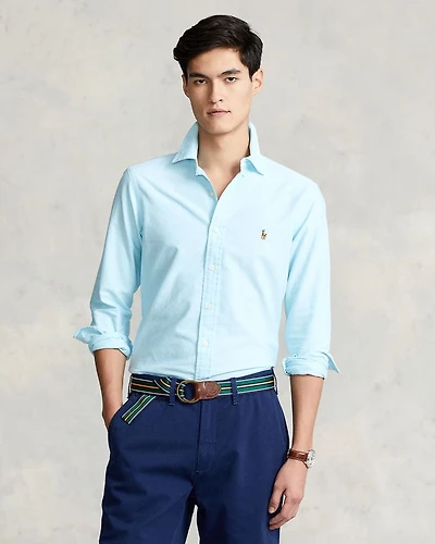 Classic Fit Long Sleeve Cotton Oxford Button Down Shirt