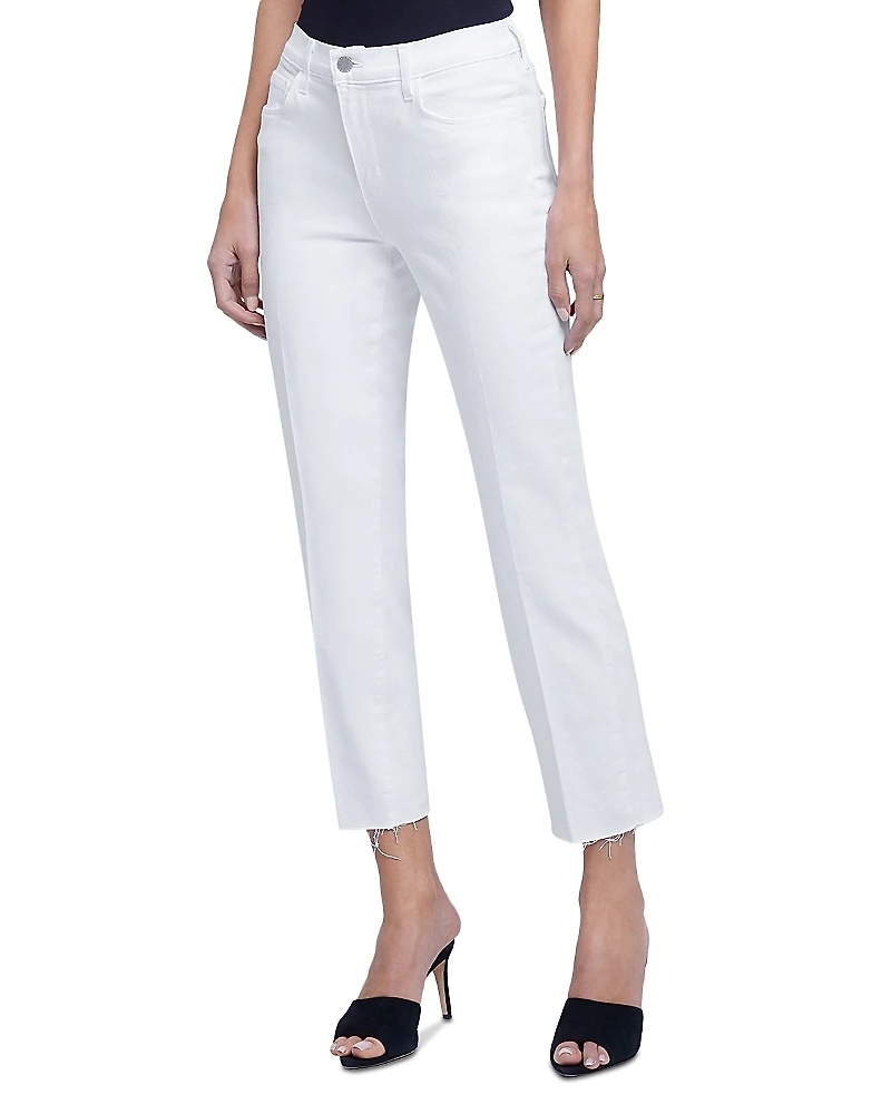 L'Agence Sada High Rise Cropped Straight Jeans