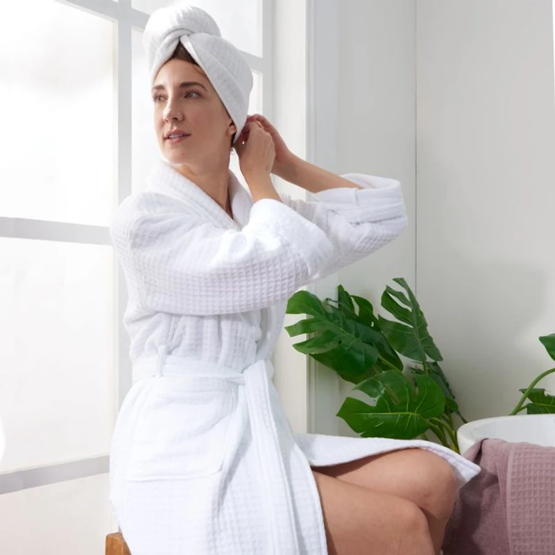Waffle Twist Bath Robe