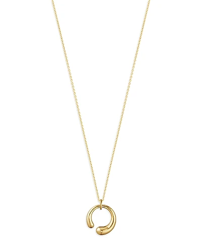 Georg Jensen 18K Yellow Gold Mercy Small Pendant Necklace, 17.72