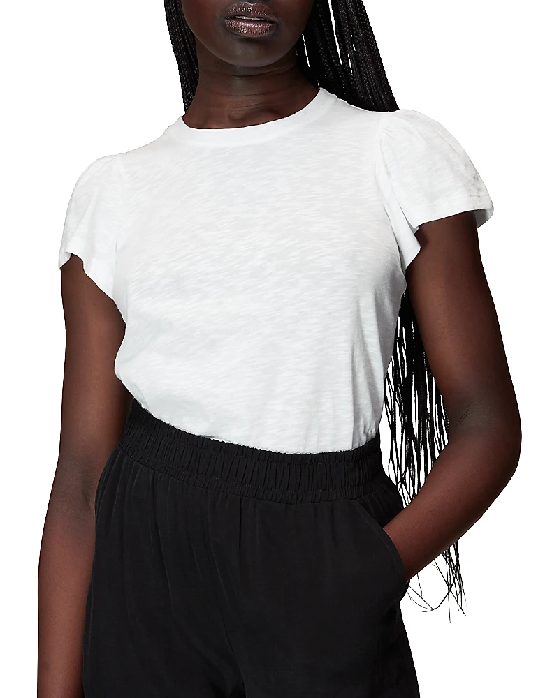 Whistles Flutter Sleeve Cotton Tee