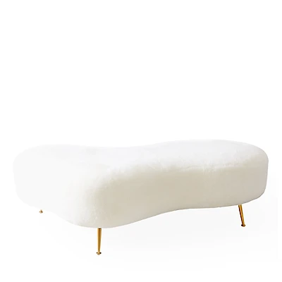 Jonathan Adler Shearling Amorphic Cocktail Ottoman