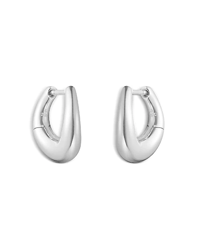 Georg Jensen Sterling Silver Graduated Huggie Hoop Earrings