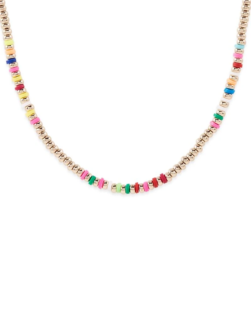 Multicolor Beaded Necklace, 12-14" - Exclusive