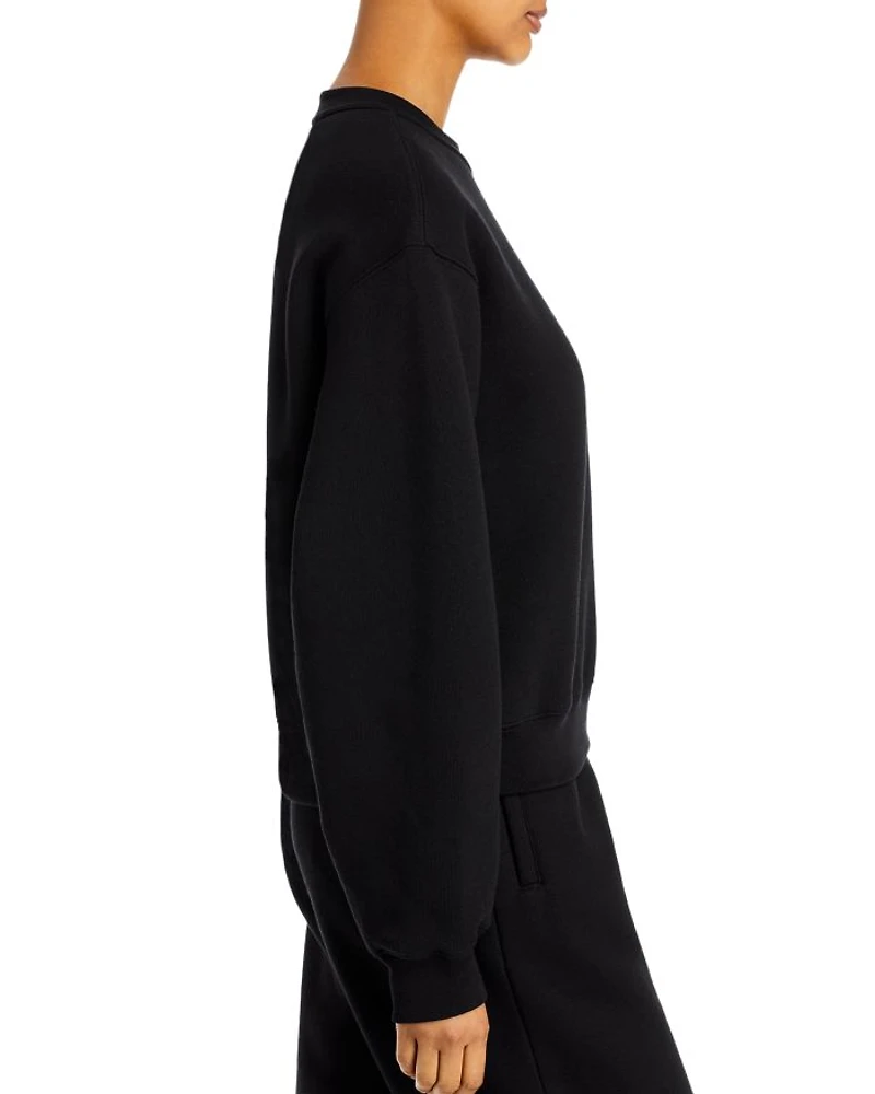 Essential Terry Crew Sweatshirt with Puff Paint Logo