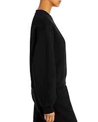 Essential Terry Crew Sweatshirt with Puff Paint Logo