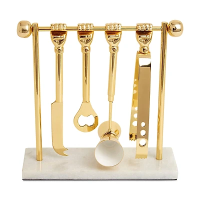 Jonathan Adler Barbell Barware Set