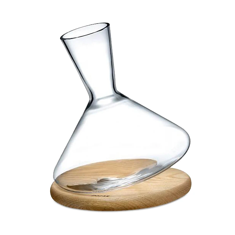 Nude Glass Balance Wine Decanter with Wooden Base