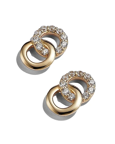 Bloomingdale's Fine Collection Diamond Double O Stud Earrings