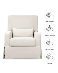 Crawford Pillowback Comfort Swivel Glider in Water Repellent & Stain Resistant Performance Fabric