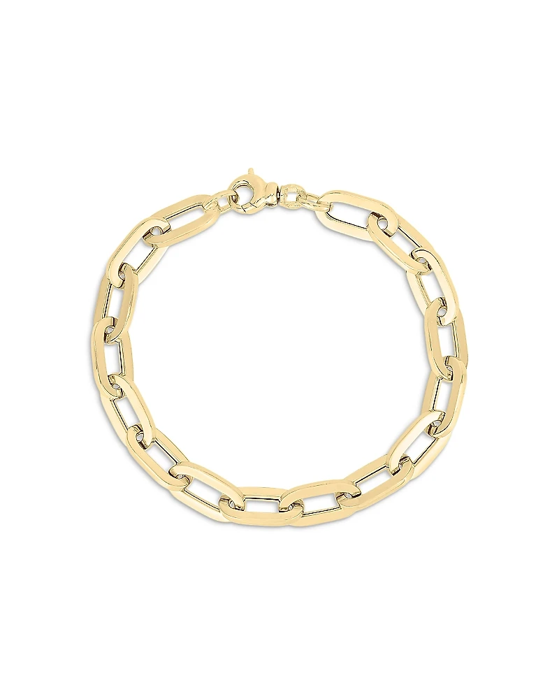 Roberto Coin 18K Yellow Gold Designer Gold Oval Link Chain Bracelet