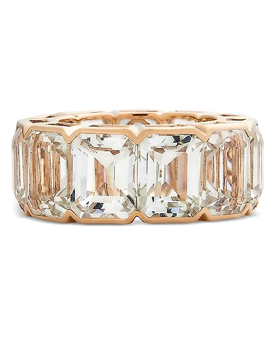 Piranesi 18K Rose Gold Pietra White Topaz Eternity Ring