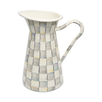 Mackenzie-Childs Sterling Check Enamel Pitcher, Large